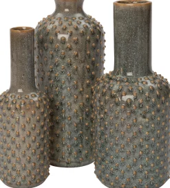 Intratuin vaas Muine groen D 15,5 H 35 cm