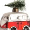 Intratuin Weihnachtsbaumschmuck Bus Bulli rot / weiß 8,7 x 4,7 x 8,7 cm