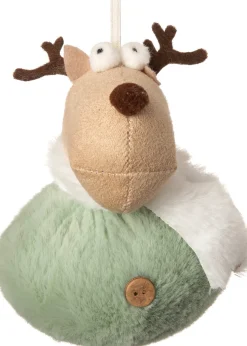 Intratuin Weihnachtsbaumschmuck Rentier grün 8 x 8 x 11 cm