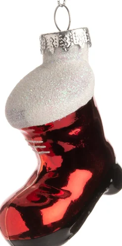 Intratuin Weihnachtsbaumschmuck Stiefel rot 7 x 3,5 x 6 cm