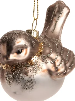 Intratuin Weihnachtsbaumschmuck Vogel Sanny kupfer 10,5 x 6 x 6,5 cm