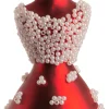 Intratuin Weihnachtsbaumschmuck Kleid rot D 7 H 11,5 cm