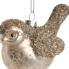 Intratuin Weihnachtsbaumschmuck Vogel Birdie silber 10,5 x 6 x 6,5 cm