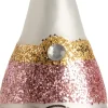 Intratuin Weihnachtsbaumschmuck Champagnerflasche rosa D 5 H 13,5 cm