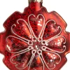Intratuin Weihnachtsbaumschmuck Blume Louisia rot 10 x 10 x 4 cm
