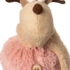 Intratuin Weihnachtsbaumschmuck Rentier rosa 8 x 8 x 11 cm