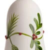 Intratuin Weihnachtsbaumschmuck Glocke weiß / grün D 7 H 9 cm