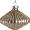 Intratuin Weihnachtsbaumschmuck Tropfen Jemma silber / gold D 8 H 5 cm