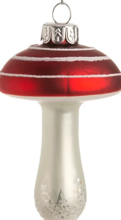 Intratuin Weihnachtsbaumschmuck Pilz Pilz rot / weiß D 5,5 H 8 cm