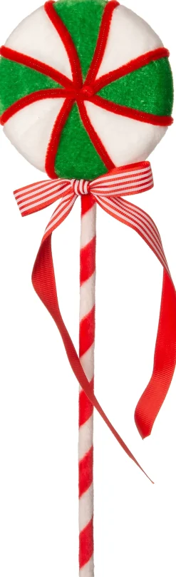 Intratuin Weihnachtsbaumschmuck Candyline Lolly weiß 10 x 2 x 35 cm