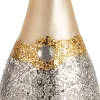 Intratuin Weihnachtsbaumschmuck Champagnerflasche silber D 5 H 13,5 cm