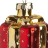 Intratuin Weihnachtsbaumschmuck Geschenk rot / gold 3,5 x 3,5 x 5,5 cm