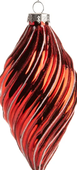 Intratuin Weihnachtsbaumschmuck Tropfen Cate rot D 6 H 12 cm