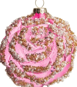 Intratuin Weihnachtsbaumschmuck Blume Luann lila 10 x 10 x 5 cm