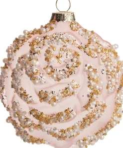 Intratuin Weihnachtsbaumschmuck Blume Luann rosa 10 x 10 x 5 cm