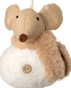 Intratuin Weihnachtsbaumschmuck Maus weiß 8 x 8 x 11 cm