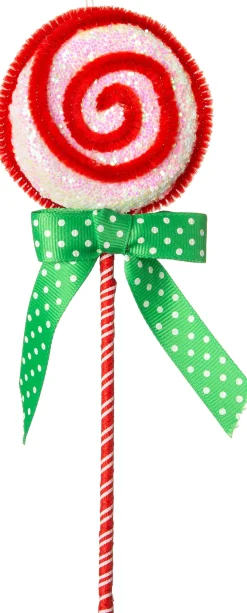 Intratuin Weihnachtsbaumschmuck Candyline Lolly rot 7 x 2 x 20 cm