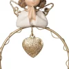 Intratuin Weihnachtsbaumschmuck Engel mit Herz gold/weiß 9,5 x 3,5 x 15 cm