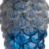 Intratuin Weihnachtsbaumschmuck Tannenzapfen Tera blau / transparent D 6 H 12,5 cm