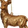 Intratuin Weihnachtsbaumschmuck Rentier staand gold 9,5 x 6,8 x 13,8 cm