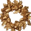Intratuin Weihnachtsbaumschmuck Kranz gold 13,1 x 0,8 x 12,2 cm