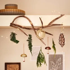 Intratuin Weihnachtsbaumschmuck Blatt braun 6 x 2,5 x 12 cm