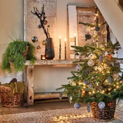 Intratuin Weihnachtsbaumschmuck Blatt braun 6 x 2,5 x 12 cm