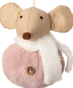 Intratuin Weihnachtsbaumschmuck Maus hellrosa 8 x 8 x 11 cm