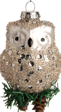 Intratuin Weihnachtsbaumschmuck Uil silber 6 x 5 x 10 cm