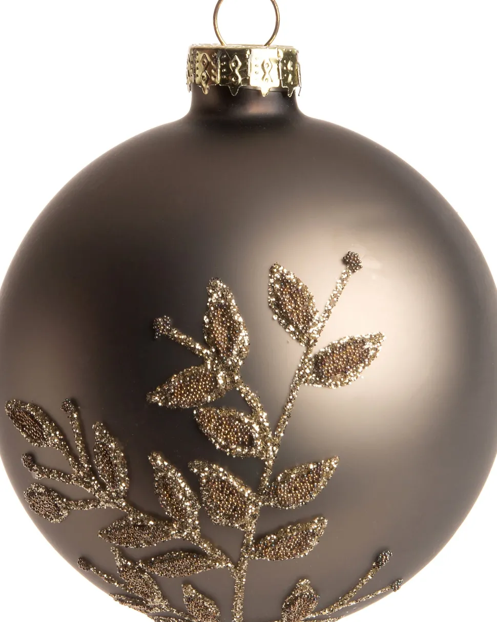 Intratuin Weihnachtskugel Aspen Stechpalme braun D 8 cm