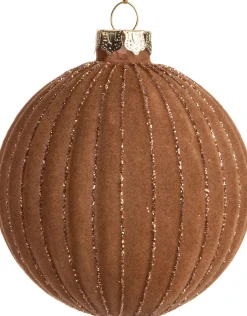 Intratuin Weihnachtskugel Samt gold D 10 cm