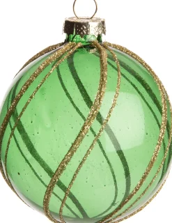 Intratuin Weihnachtskugel Trixie Bögen grün D 8 cm