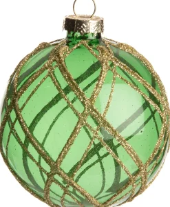 Intratuin Weihnachtskugel Trixie Rauten grün D 8 cm