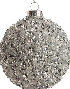 Intratuin Weihnachtskugel silber D 8 cm