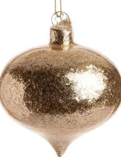 Intratuin Weihnachtskugel Zwiebel Sheryl gold D 8 cm