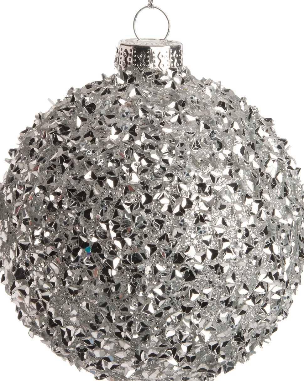 Intratuin Weihnachtskugel silber D 8 cm