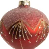 Intratuin Weihnachtskugel Zwiebel Lava rot D 8 cm