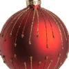 Intratuin Weihnachtskugel Lava Streifen rot D 8 cm