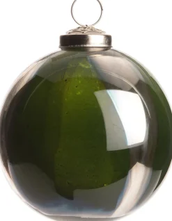 Intratuin Weihnachtskugel marmoriert grün D 8 cm