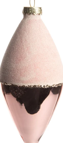 Intratuin Weihnachtskugel Zapfen Elisse rosa D 8 H 9 cm