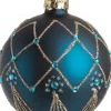 Intratuin Weihnachtskugel Caeli Quasten blau D 8 cm