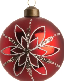 Intratuin Weihnachtskugel Amie rot D 8 cm
