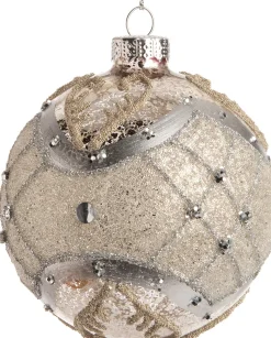 Intratuin Weihnachtskugel Aliah silber / gold D 8 cm