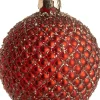 Intratuin Weihnachtskugel Cassie Rauten klein rot D 8 cm
