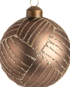 Intratuin Weihnachtskugel Carmen hellbraun D 8 cm