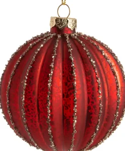 Intratuin Weihnachtskugel Cassie rot D 8 cm