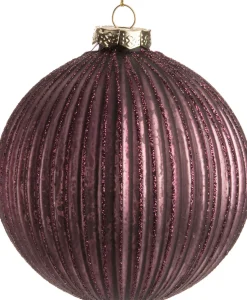 Intratuin Weihnachtskugel Debra lila D 10 cm