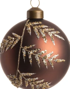 Intratuin Weihnachtskugel Dana braun D 8 cm