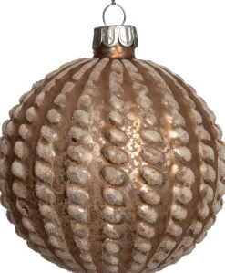 Intratuin Weihnachtskugel Danna kupfer / weiß D 8 cm