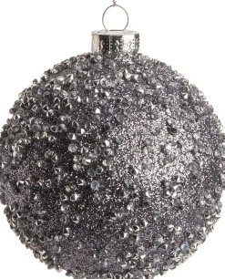 Intratuin Weihnachtskugel Daye grau D 8 cm